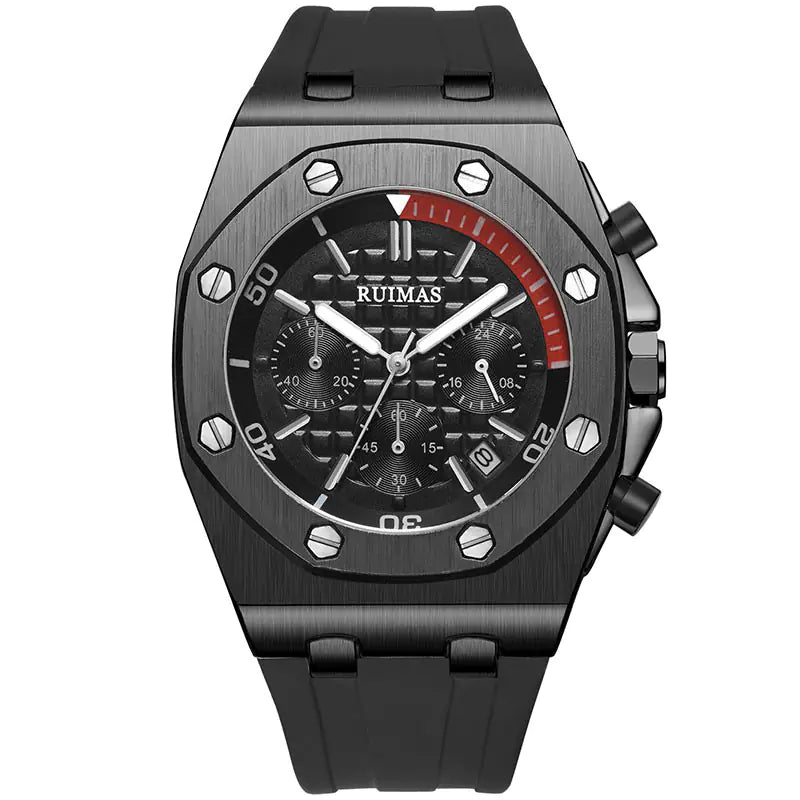 Reloj de Cuarzo de Silicona Multifuncional para Hombres - RUIMAS