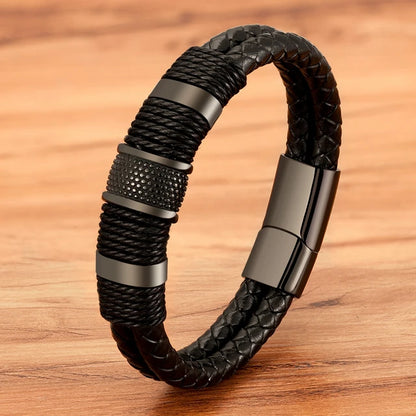 Brazalete de cuero trenzado: para el hombre moderno