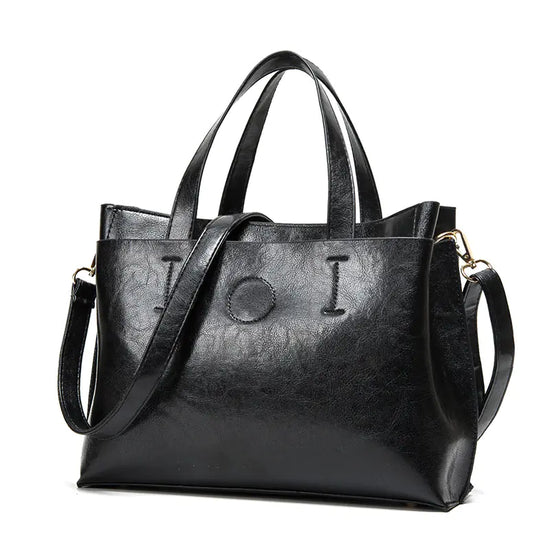 Cartera Elegante de Cuero Ceroso - Bolso Moderno para Mujer