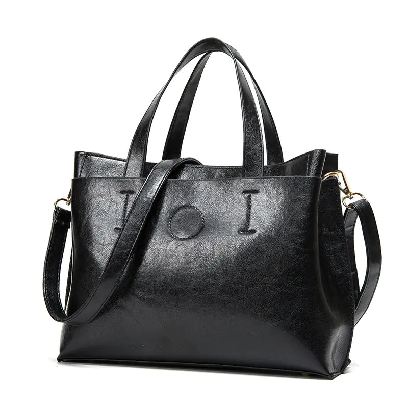 Cartera Elegante de Cuero Ceroso - Bolso Moderno para Mujer