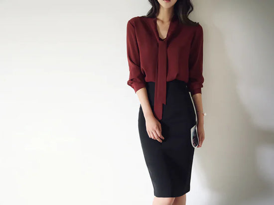 Camisa de Gasas con Detalles de Lazo