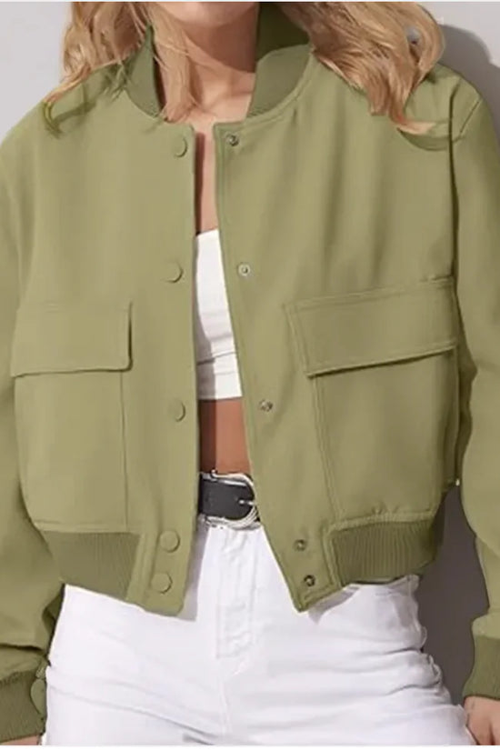 Chaqueta Corta Oversize con cuello alto