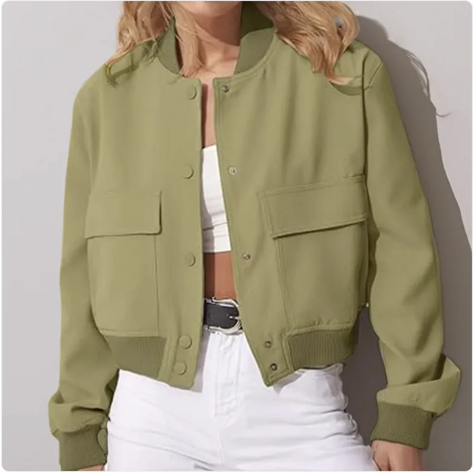 Chaqueta Corta Oversize con cuello alto