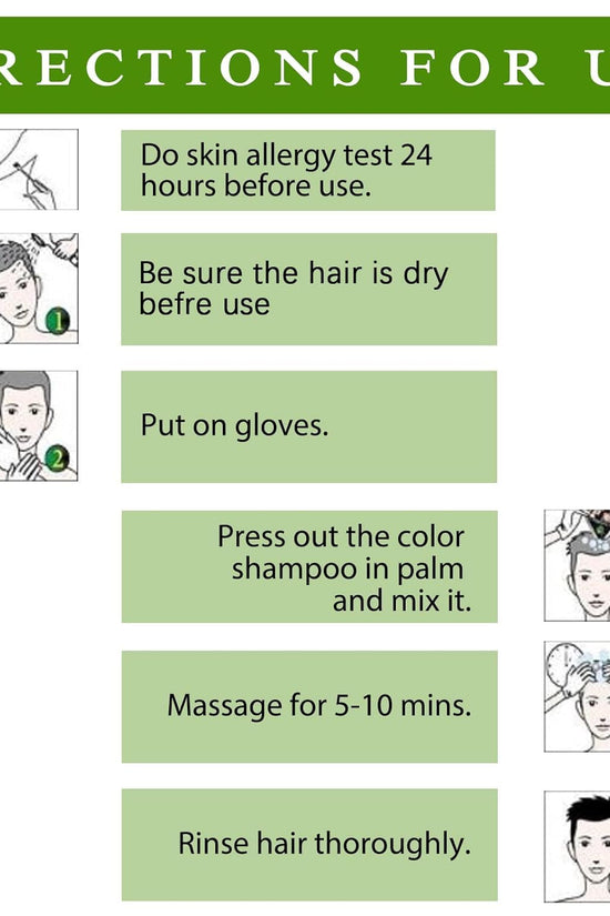UniForU Champú Tinte de Cabello Negro 400ml Color Instantáneo por hasta 30 Días para Mujeres y Hombres