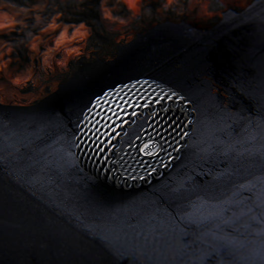 Anillo Turco Tejido a Mano en Plata Esterlina S925