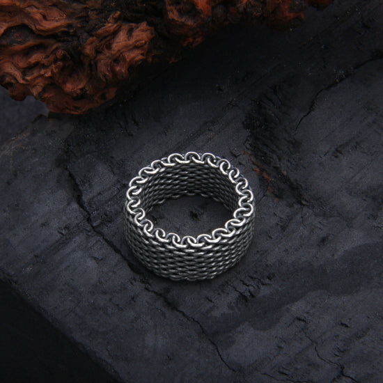 Anillo Turco Tejido a Mano en Plata Esterlina S925
