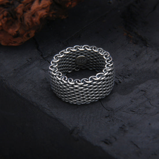 Anillo Turco Tejido a Mano en Plata Esterlina S925