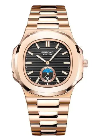 Reloj de cuarzo con correa de acero Retro
