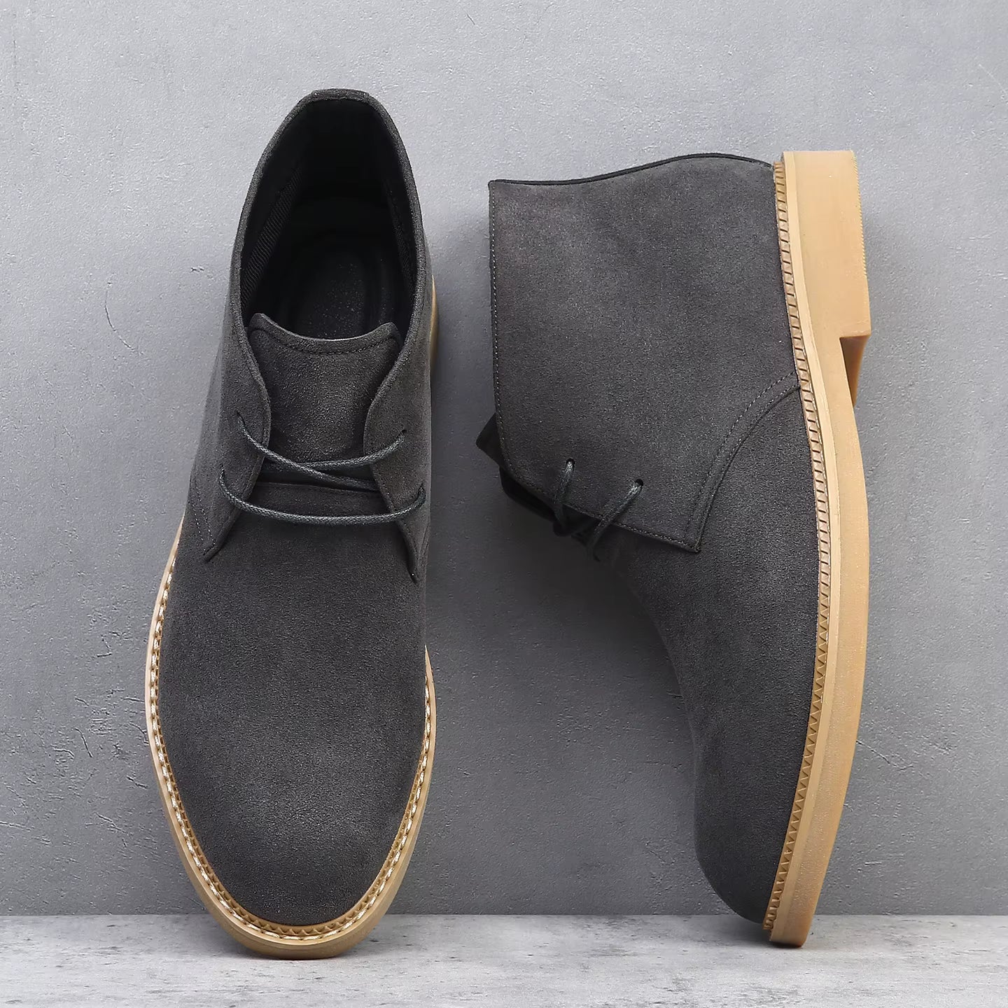 Botas Chelsea grandes para hombre, de gamuza, puntiagudas, sencillas, elegantes