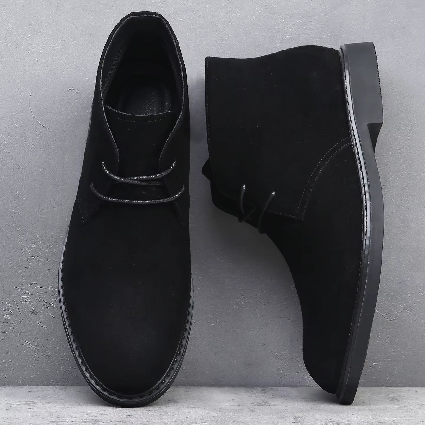 Botas Chelsea grandes para hombre, de gamuza, puntiagudas, sencillas, elegantes