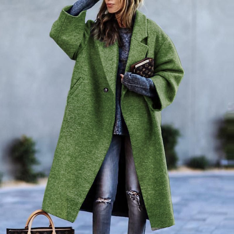 Chaqueta de Moda Casual Larga para Mujer