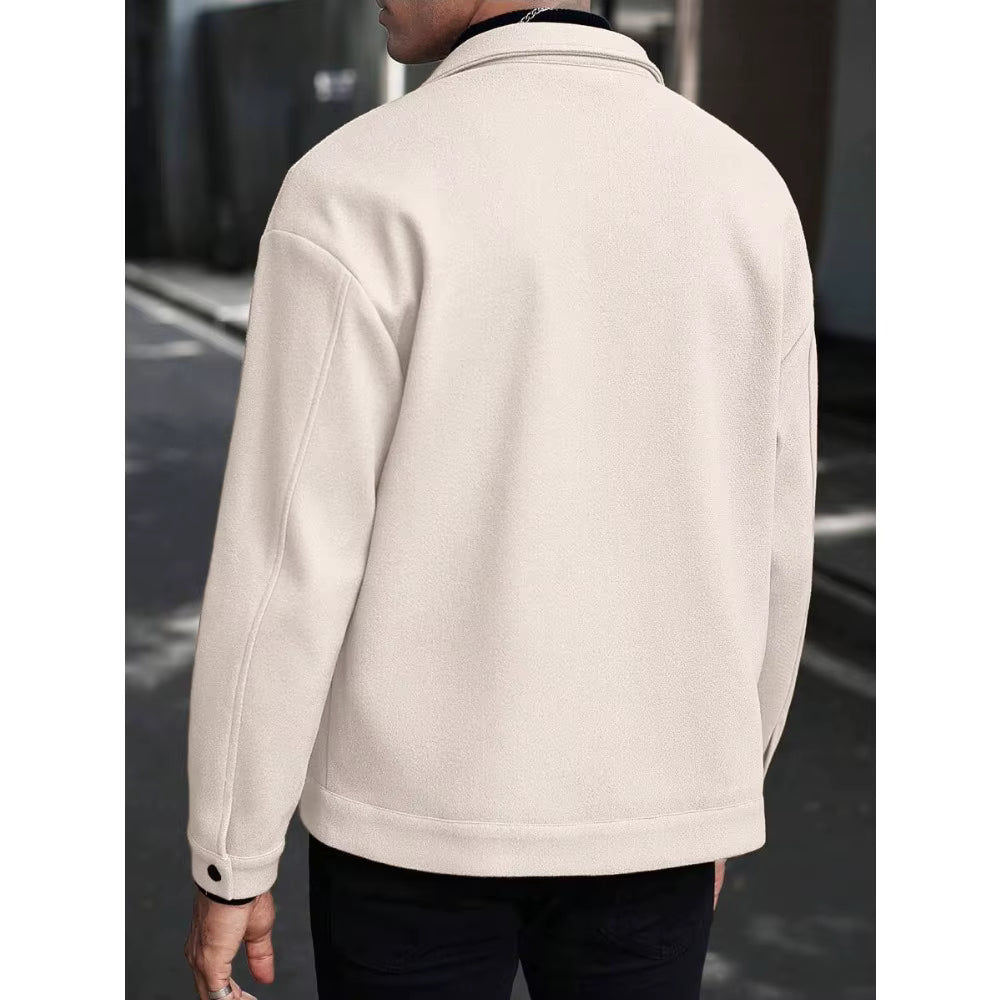 Chaqueta informal de lana para hombre, estilo europeo y americano, elegante.