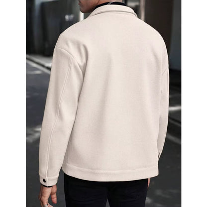 Chaqueta informal de lana para hombre, estilo europeo y americano, elegante.