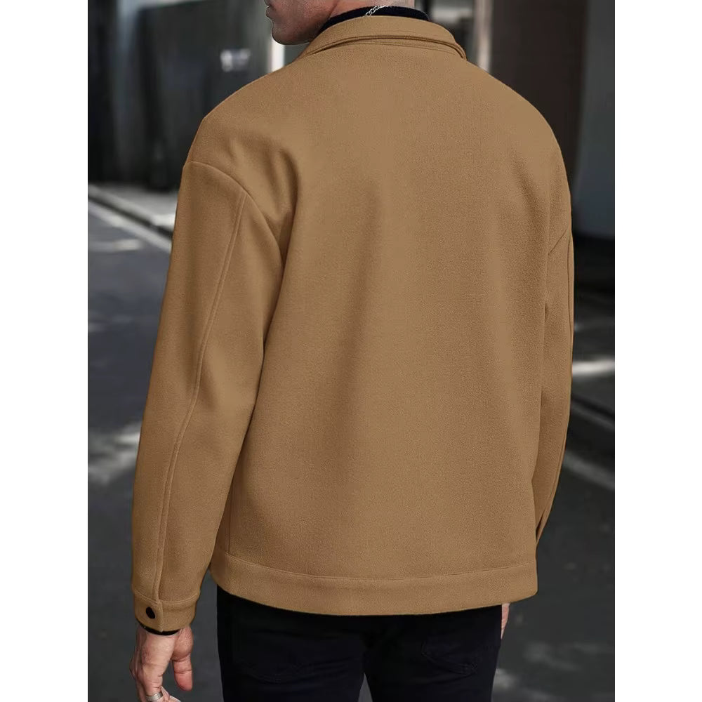 Chaqueta informal de lana para hombre, estilo europeo y americano, elegante.
