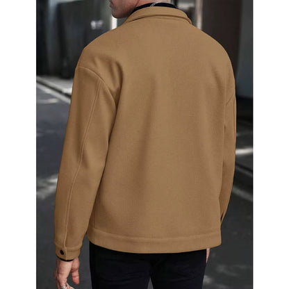 Chaqueta informal de lana para hombre, estilo europeo y americano, elegante.