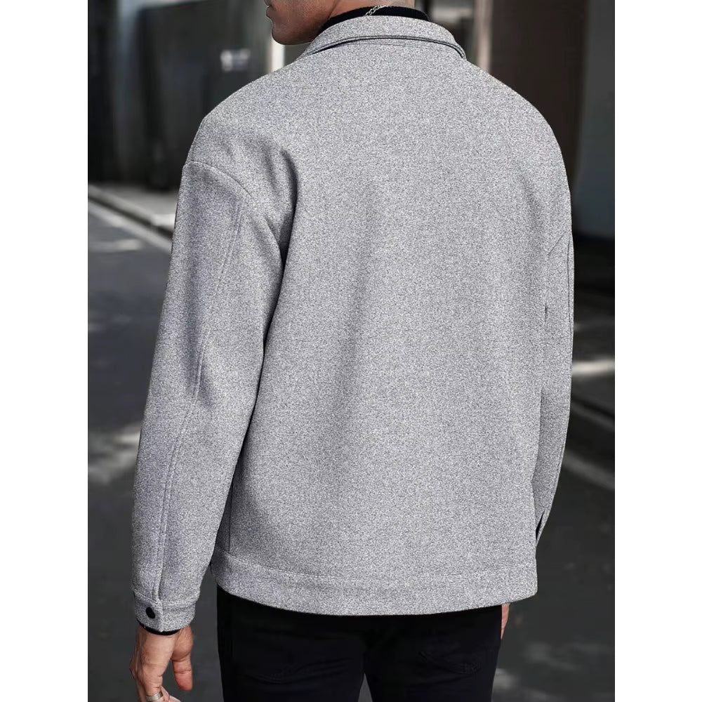 Chaqueta informal de lana para hombre, estilo europeo y americano, elegante.