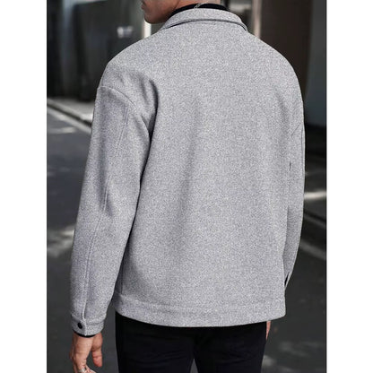 Chaqueta informal de lana para hombre, estilo europeo y americano, elegante.