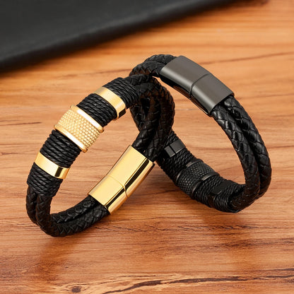 Brazalete de cuero trenzado: para el hombre moderno