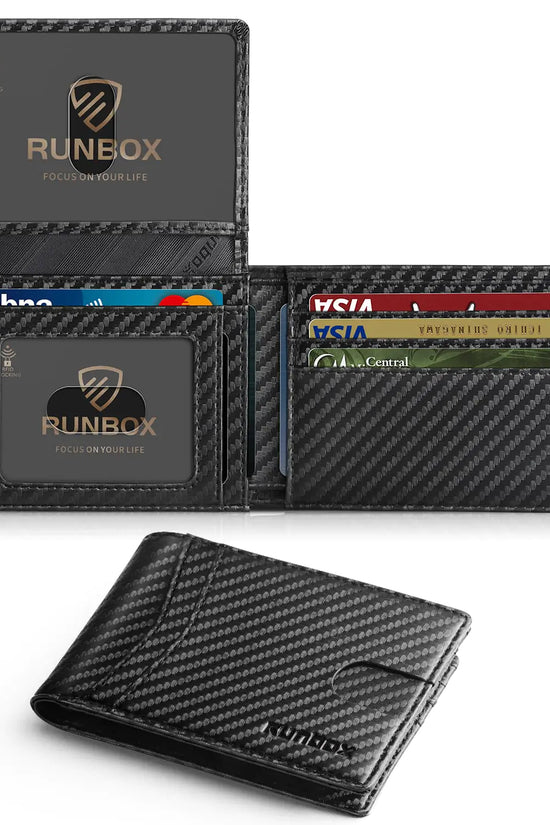 Cartera RUNBOX para Hombre: Elegancia y Protección negro