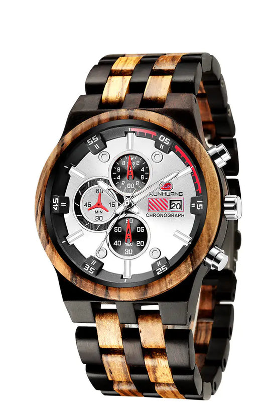Reloj deportivo de madera, multifuncional luminoso
