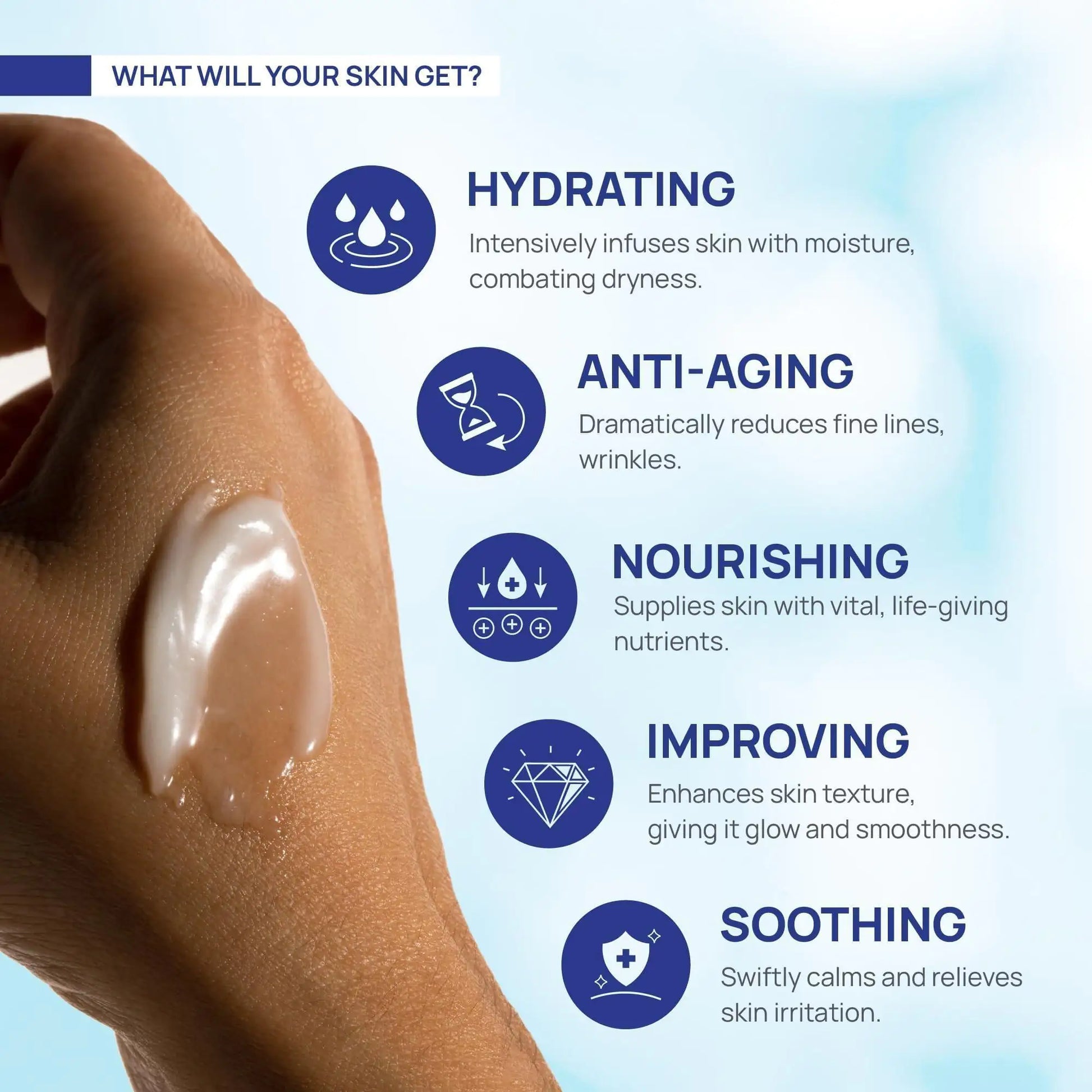 Crema de Retinol para la Cara con Colágeno e Hidratante con Ácido Hialurónico