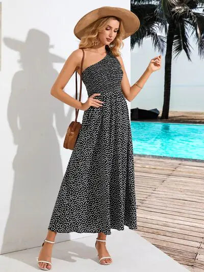 Vestido Midi Zoe de un Solo Hombro