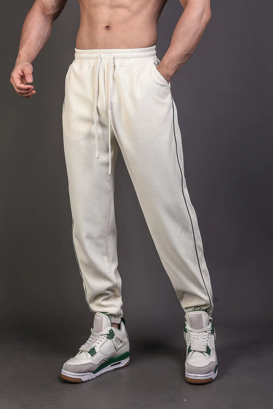 Pantalones Ajustados y Reflectantes con Tobillo Atado para Hombre