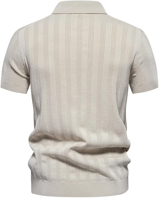 Polo de Punto Acanalado para Hombres
