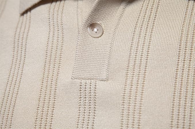 Polo de Punto Acanalado para Hombres
