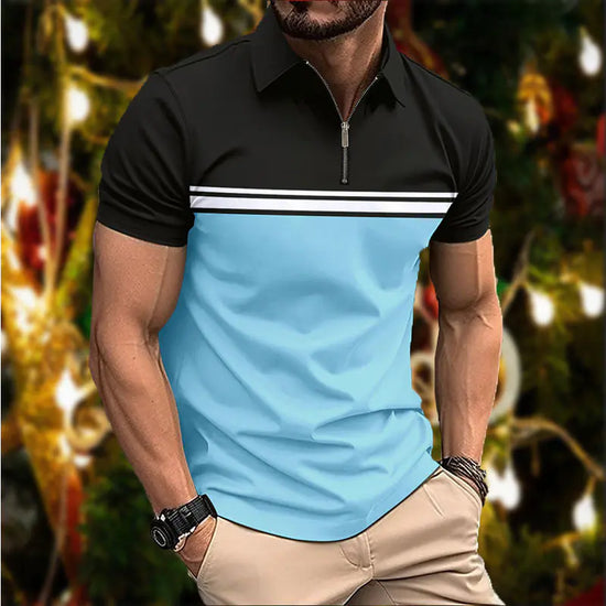 Camisa Polo a Rayas de Corte Slim y Estilosa para Hombres