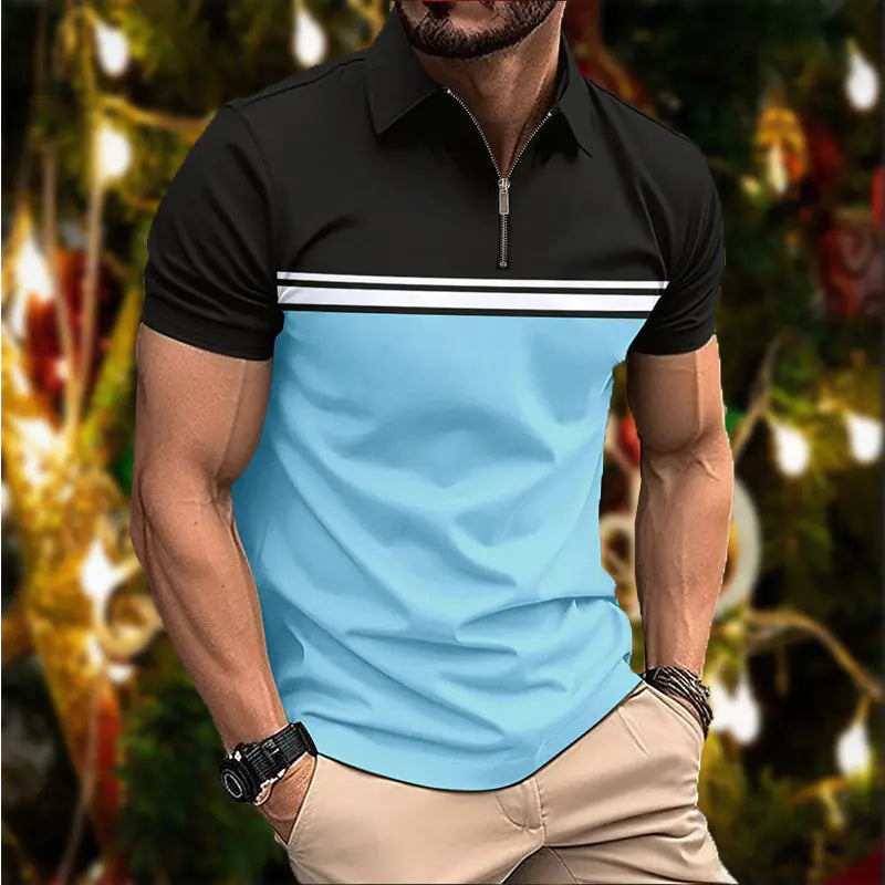 Camisa Polo a Rayas de Corte Slim y Estilosa para Hombres