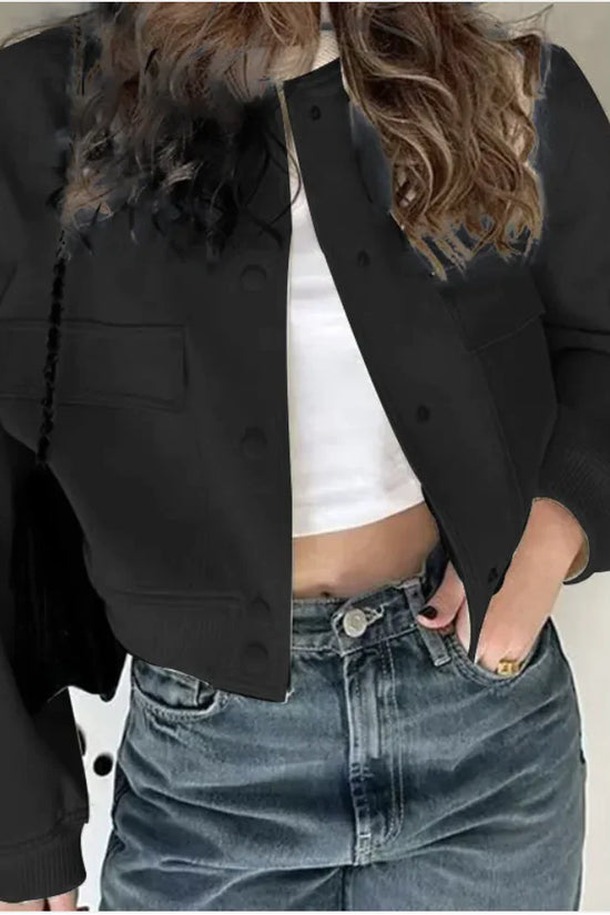 Chaqueta Corta Oversize con cuello alto