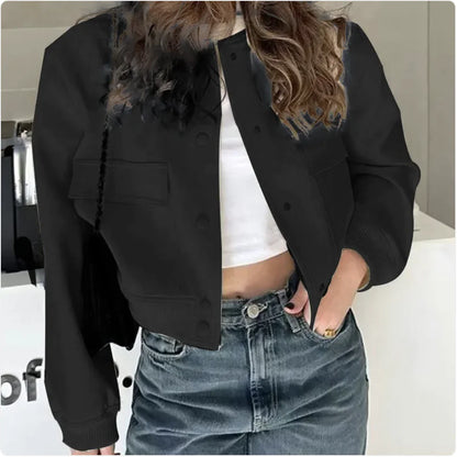 Chaqueta Corta Oversize con cuello alto