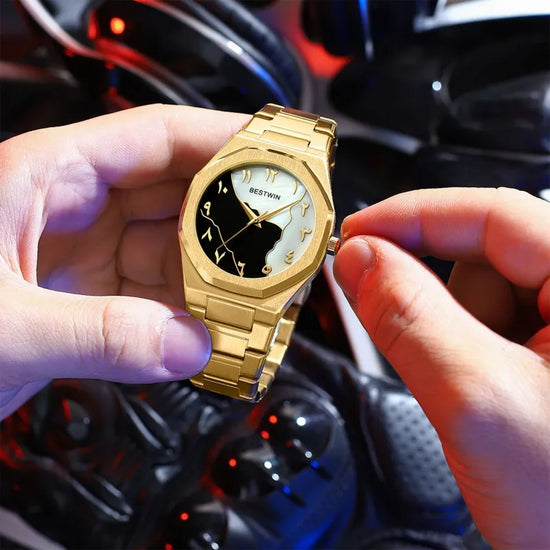 Reloj de Cuarzo con Correa de Acero Simple