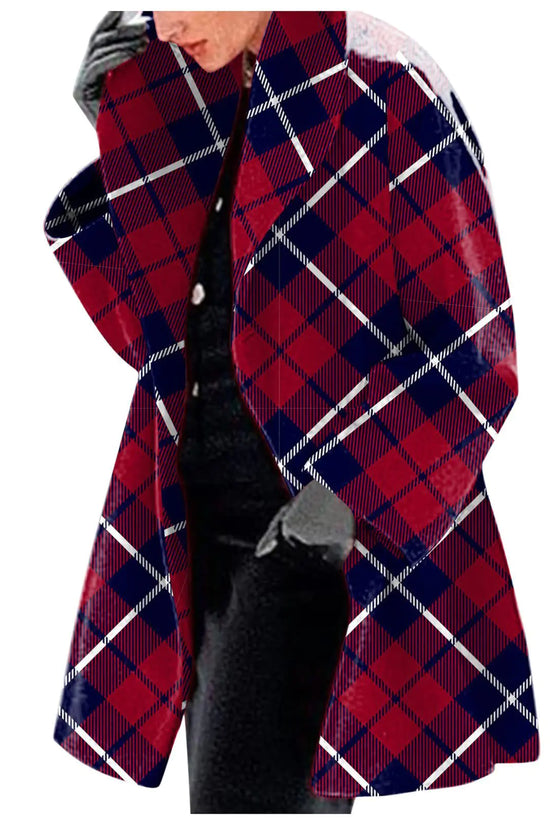 Chaqueta estampada de lana de moda para mujer