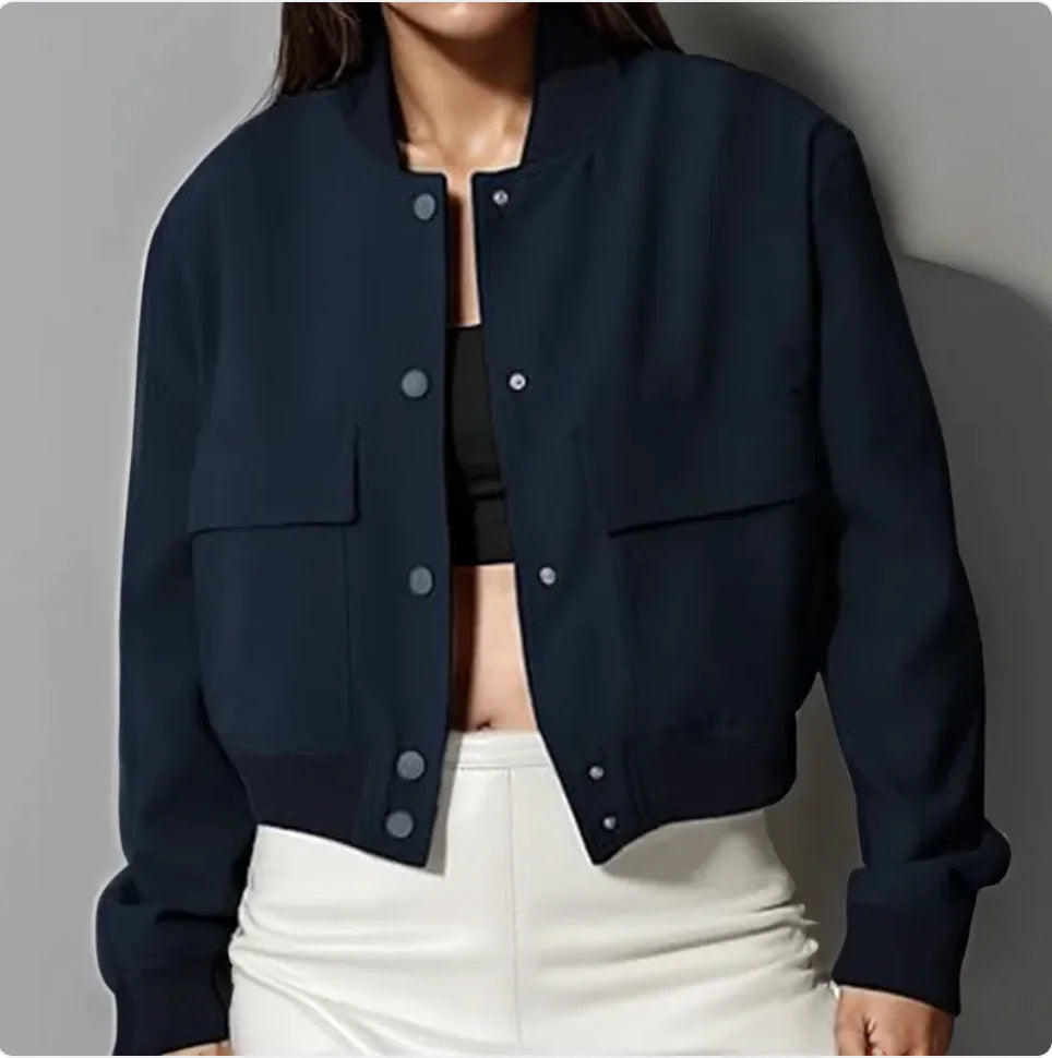 Chaqueta Corta Oversize con cuello alto