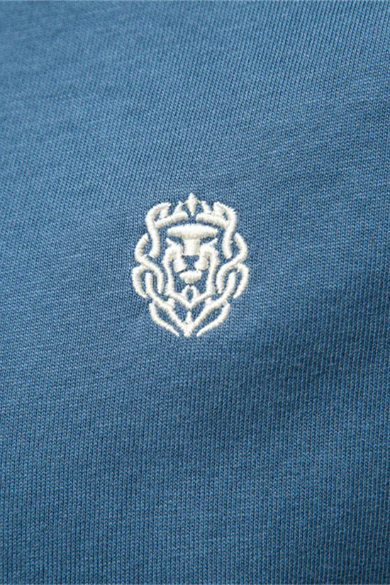 Camiseta de Cuello en V Bordada de Color Sólido para Hombre