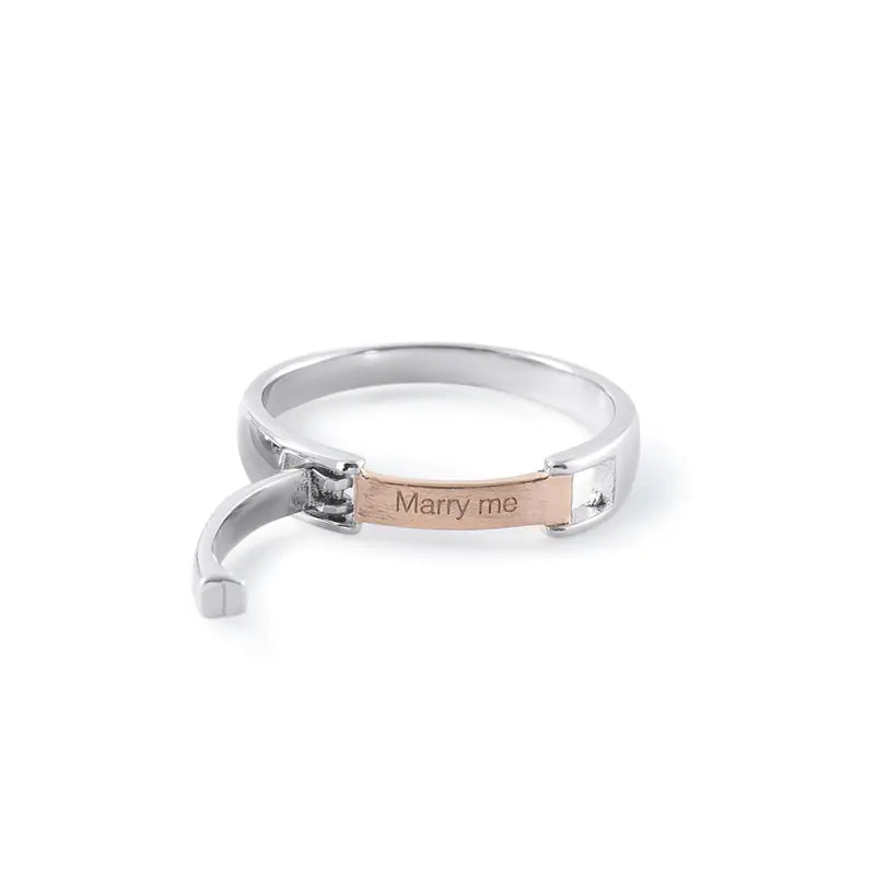 Anillos de Pareja de Plata para Hombre y Mujer - Diseño Reversible