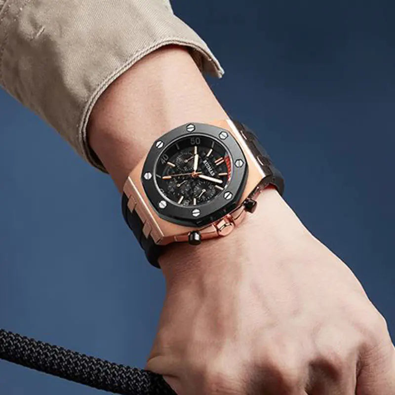 Reloj de Cuarzo de Silicona Multifuncional para Hombres - RUIMAS