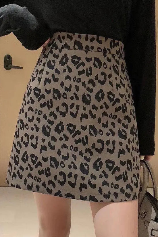 Falda A-línea Leopardo Mujer 2025