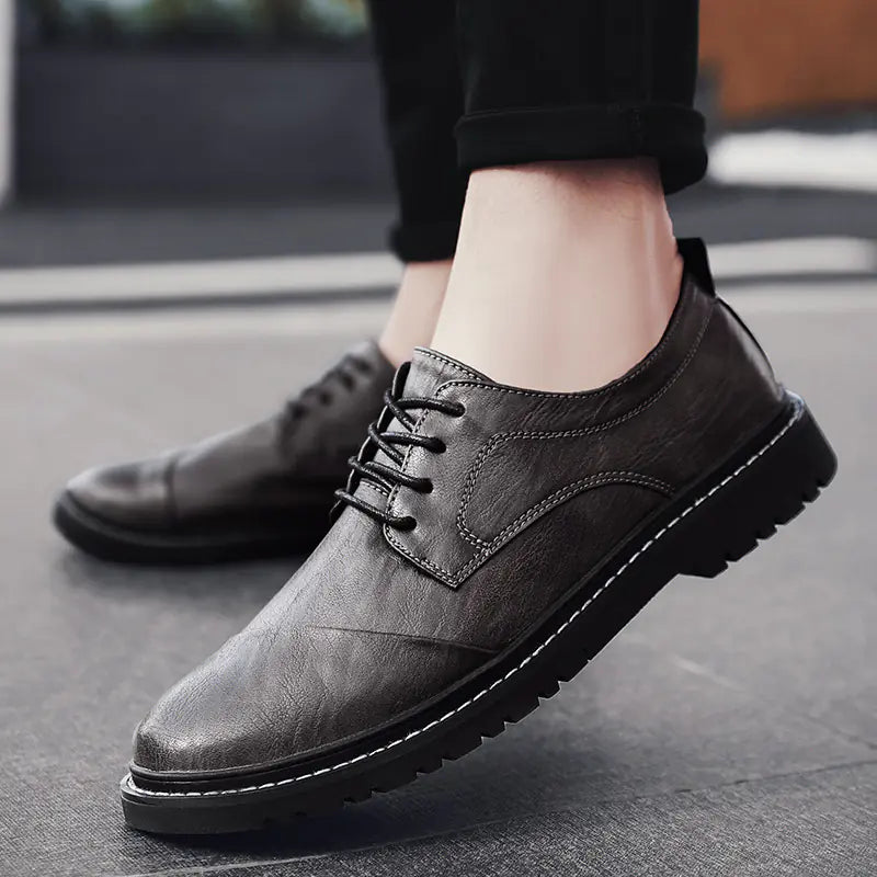 Zapatos Casuales de Cuero para Hombres a la Moda - Diseño Transpirable