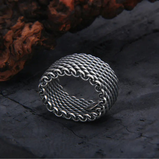 Anillo Turco Tejido a Mano en Plata Esterlina S925