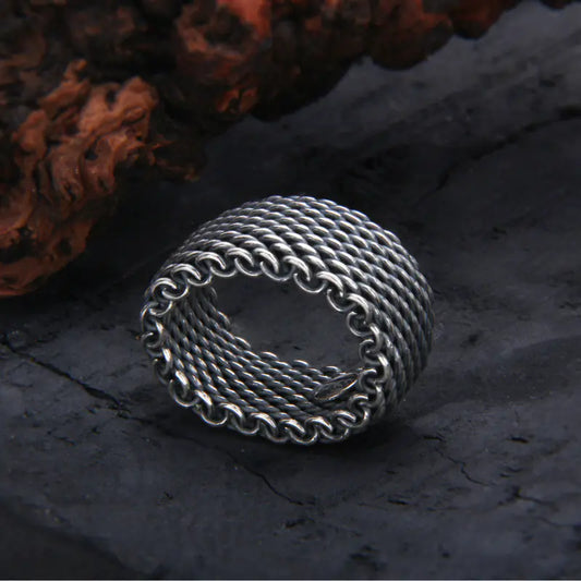 Anillo Turco Tejido a Mano en Plata Esterlina S925