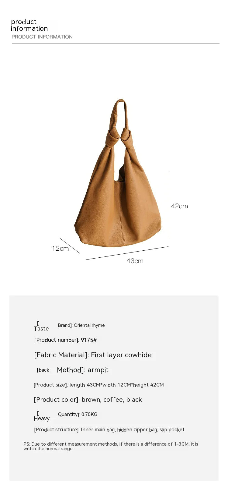 Bolso de Hombro de Cuero