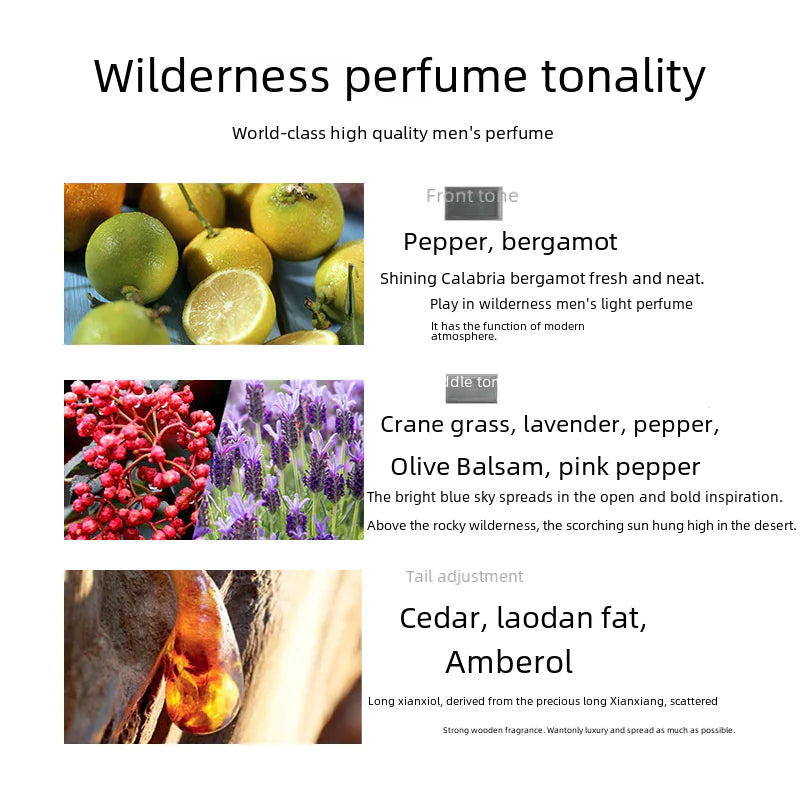 Perfume para Hombres Wilderness Eau de Cologne en Spray de Larga Duración
