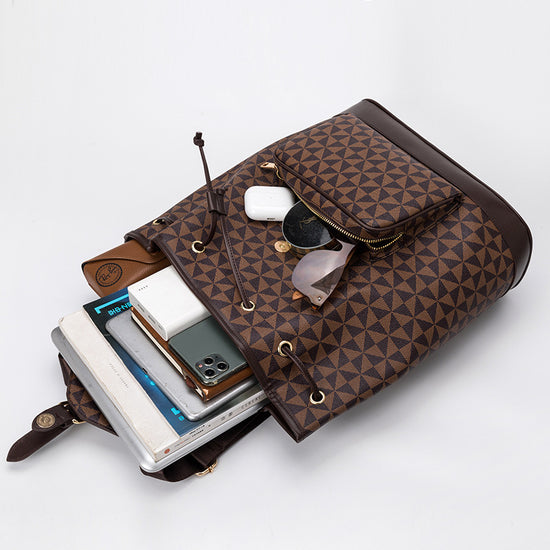 Mochila Grande Antirrobo de Cuero para Mujeres