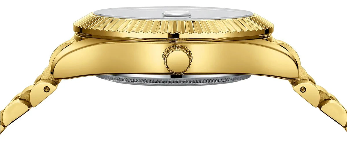 Reloj NIBOSI Classic de acero inoxidable de cuarzo para hombre (B03-Oro)