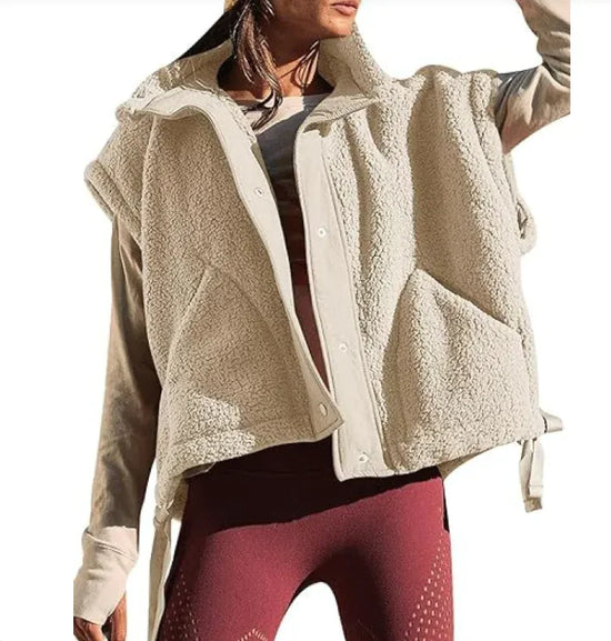 Chaleco Sin Mangas Casual de Lana para Mujer