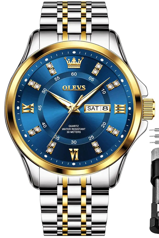 Reloj OLEVS con Esfera Azul para Hombre de Negocios