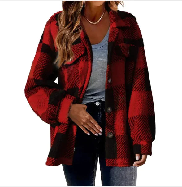 Chaqueta de Lana a Cuadros Chic Comfort